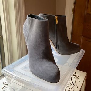 Grey Suede Sergio Rossi Booties
